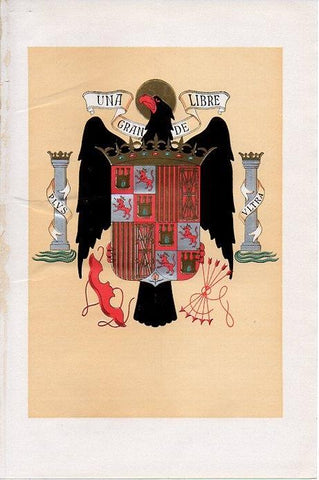 LAMINA V09539: Escudo Plus Ultra con Aguila negra 