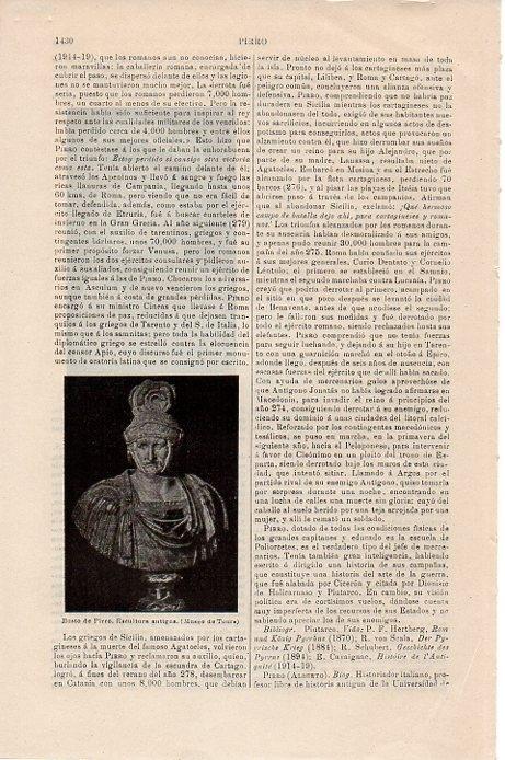 LAMINA V09540: Busto de Pirro