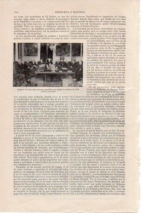 LAMINA V09541: Reunion del Gobierno presidido por Azaña en febrero 1936
