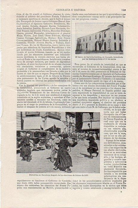 LAMINA V09542: Disturbios en Barcelona en las elecciones de febrero 1936