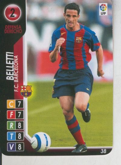Cromo: Derby Total 2004-2005: F.C.Barcelona numero 02: Bellletti