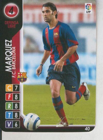 Cromo: Derby Total 2004-2005: F.C.Barcelona numero 04: Marquez