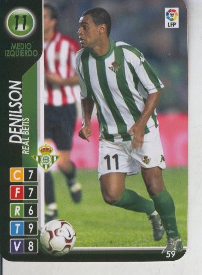 Cromo: Derby Total 2004-2005: Real Betis numero 11: Denilson