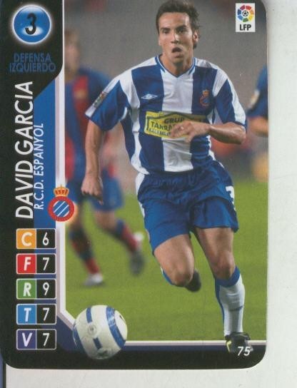 Cromo: Derby Total 2004-2005: R.C.D.Espanyol numero 03: David Garcia