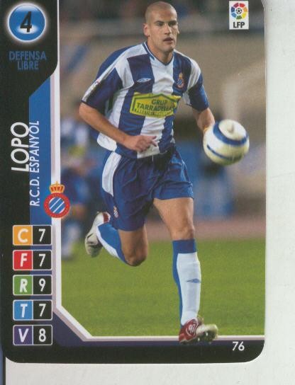 Cromo: Derby Total 2004-2005: R.C.D.Espanyol numero 04: Lopo