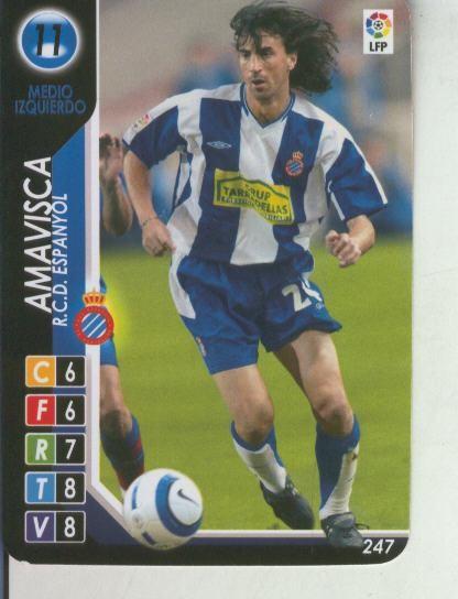 Cromo: Derby Total 2004-2005: R.C.D.Espanyol numero 11: Amavisca