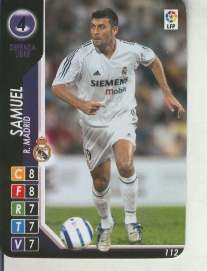 Cromo: Derby Total 2004-2005: R.Madrid numero 04: Samuel