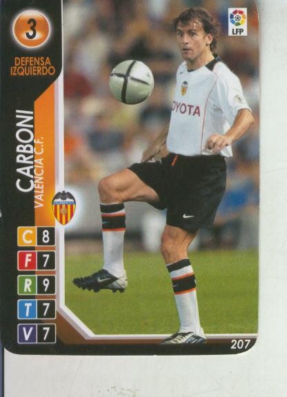 Cromo: Derby Total 2004-2005: Valencia C.F. numero 03: Carboni