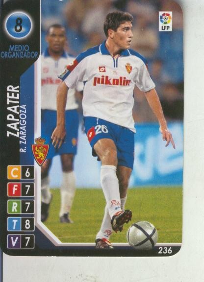 Cromo: Derby Total 2004-2005: R.Zaragoza numero 08: Zapater