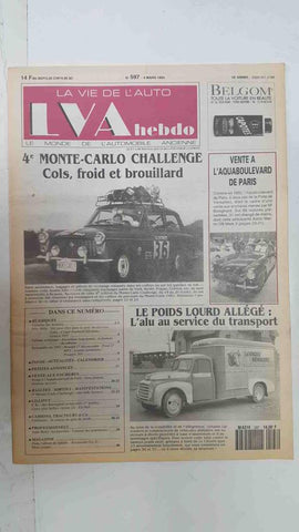 Revista, Magazine: La Vie de l'Auto LVA Hebdo num 597, 4 mars 1993. 4e Monte- Carlo challenge Cols, froid et brouillard