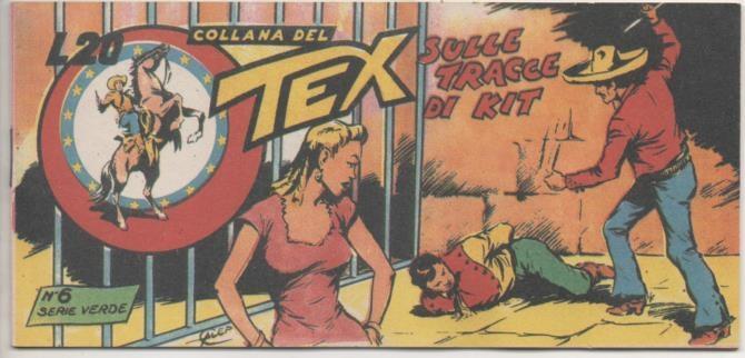 Comic E00347: Collana del Tex L20 nº 6 Serie Verde. Sulle Tracce di Kit