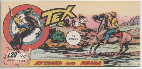 Comic E00488: Collana del Tex L20 nº 15 Serie Pecos. Attacco sul Pecos