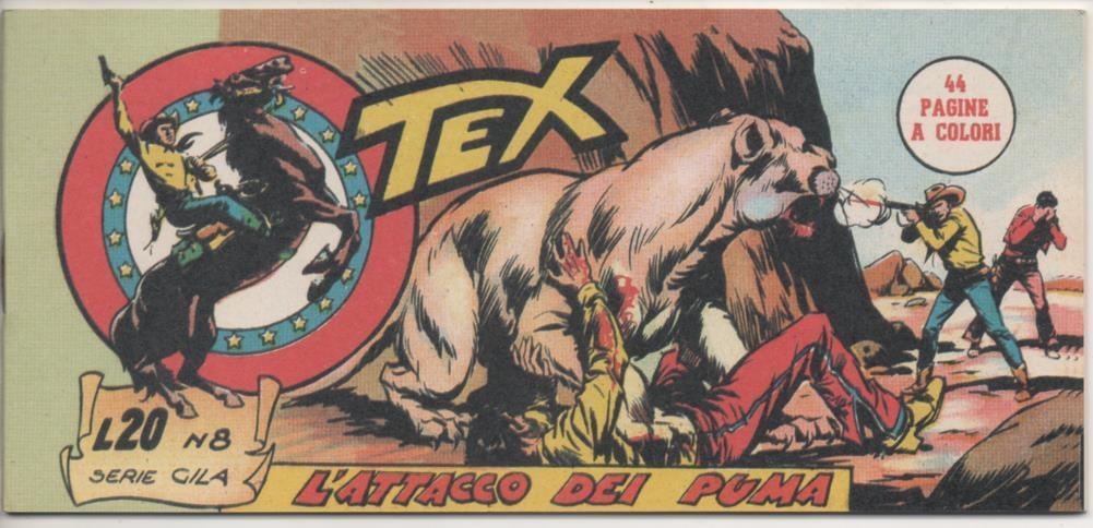 Comic E00469: Collada del Tex L20 nº 8 Serie Gila. L'Attacco dei Puma