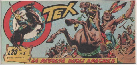 Comic E00432: Collana del Tex L20 nº 1 Serie Topazio. La Rivolta degli Apaches