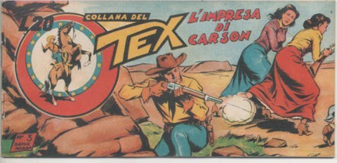 Comic E00392: Collana del Tex L20 nº 3 Serie Rossa. L'Impresa di Carson