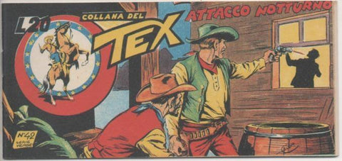 Comic E00383: Collana del Tex L20 nº 42 Serie Verde. Attacco Notturno