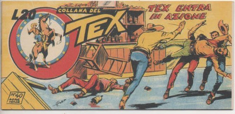 Comic E00381: Collana del Tex L20 nº 40 Serie Verde. Tex Entra in Azione