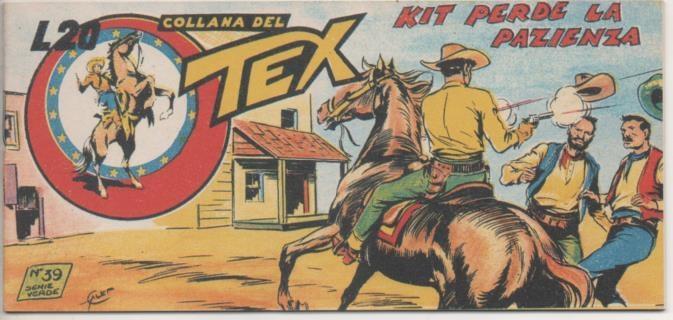 Comic E00380: Collana del Tex L20 nº 39 Serie Verde. Kit Perde la Pazienza