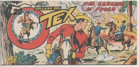 Comic E00377: Collana del Tex L20 nº 36 Serie Verde. Nel Cerchio di Fuoco 