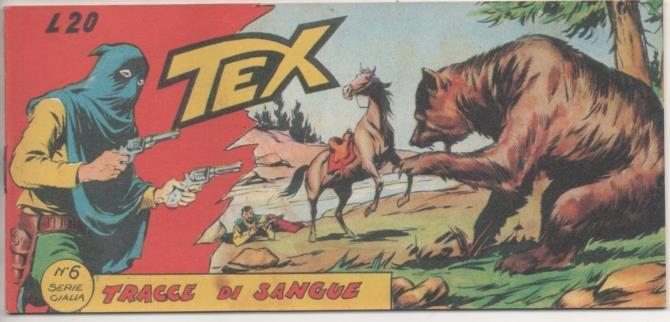 Comic E00419: Collana del Tex L20 nº 6 Serie Gialla. Tracce di Sangue