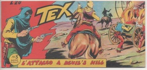 Comic E00416: Collada del Tex L20 nº 3 Serie Gialla. L'Attacco a Divil's Hill