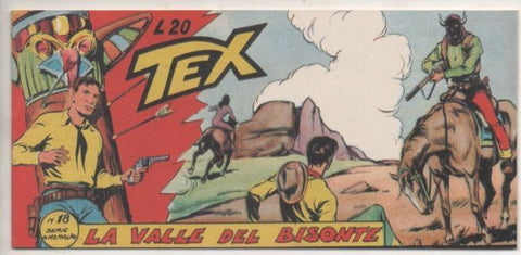 Comic E00119: Collana del Tex L20 nº 18 Serie Smeraldo. La Valle del Bisonte