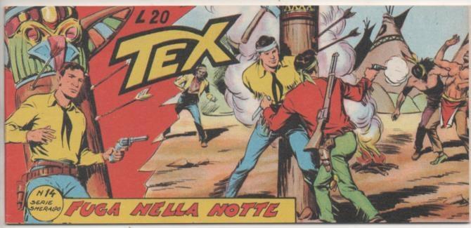 Comic E00115: Collana del Tex L20 nº 14 Serie Smeraldo. Fuga nella Notte