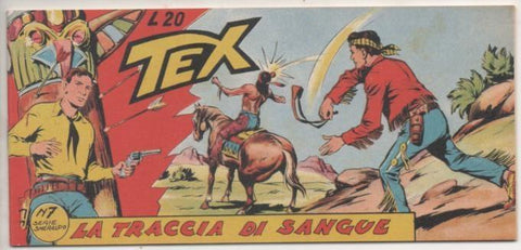 Comic E00108: Collana del Tex L20 nº 7 Serie Smeraldo. La Traccia di Sangue