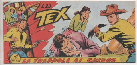 Comic E00107: Collana del Tex L20 nº 6 Serie Smeraldo. La Trappola si Chiude