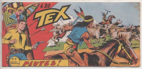 Comic E00102: Collana del Tex L20 nº 1 Serie Smeraldo. Piutes!