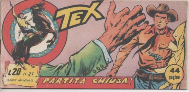 Comic E00021: Tex L20 nº 21 Serie Kansas. Partita Chisusa! 