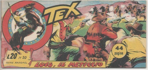 Comic E00020: Tex L20 nº 20 Serie Kansas. Luis, il Meticcio