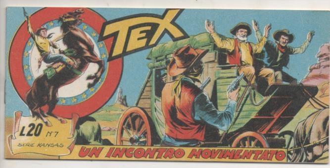 Comic E00007: Tex L20 nº 7 Serie Kansas Un Incontro Mocimentato