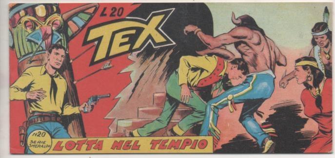 Comic E00121: Collana del Tex L20 nº 20 Serie Smeraldo. Lotta nel Tempio
