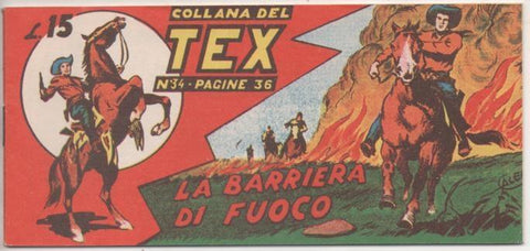 Comic E00195: Collana del Tex L15 nº 34. La Barriera di Fuoco