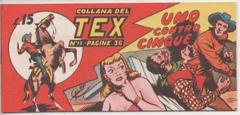 Comic E00176: Collana del Tex L15 nº 15. Uno Contro Cinque