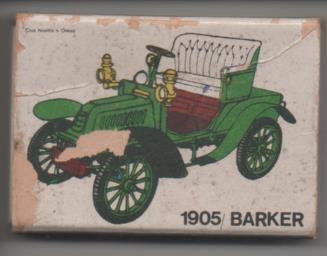 Caja de Cerillas El Rally de Montecarlo,  Coche antiguo 1905 Barker 