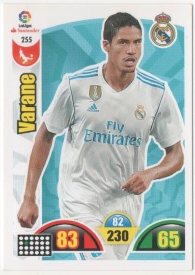 Cromo E00763: Album 2-Trading Car Game 2017-18, VaranE Real Madrid. Defensa