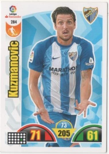 Cromo E00784: Album 2-Trading Car Game 2017-18, Kuzmanovic: Málaga C.F. Medio