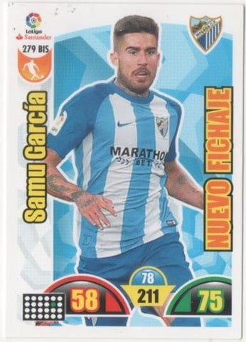 Cromo E00780: Album 2-Trading Car Game 2017-18, Samu García: Málaga C.F. Medio