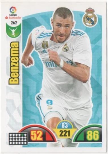 Cromo E00769: Album 2-Trading Car Game 2017-18, Benzema: Real Madrid. Delantero
