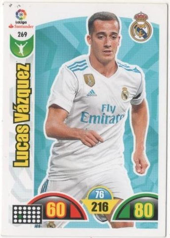 Cromo E00775: Album 2-Trading Car Game 2017-18, Lucas Vázquez: Real Madrid. Delantero