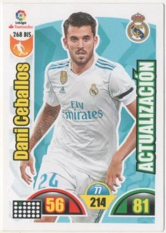 Cromo E00774: Album 2-Trading Car Game 2017-18, Dani Ceballos: Real Madrid. Medio