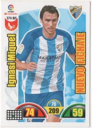 Cromo E00777: Album 2-Trading Car Game 2017-18, Ignasi Miquel: Malaga C.F. Defensa