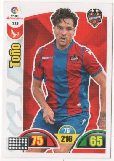 Cromo E00751: Album 2-Trading Car Game 2017-18, Toño, Levante U.D. Defensa