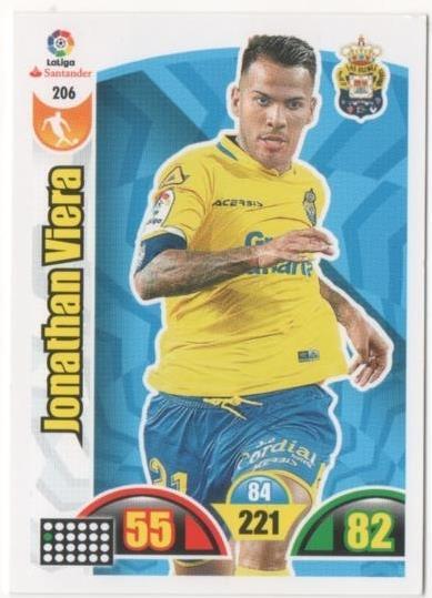 Cromo E00728: Album 2-Trading Car Game 2017-18, Jonathan Viera: U.D. Las Palmas. Medio