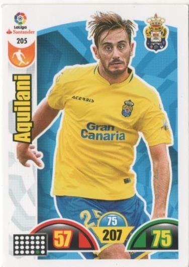 Cromo E00727: Album 2-Trading Car Game 2017-18, Aquilani: U.D. Las Palmas. Medio