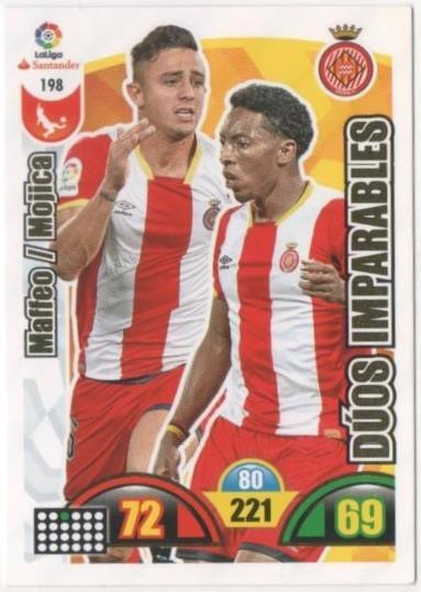 Cromo E00723: Album 2-Trading Car Game 2017-18, Maffeo-Mojica-DÚOS IMPARABLES: Girona F.C. Defensa