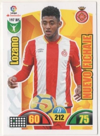 Cromo E00722: Album 2-Trading Car Game 2017-18, Lozano: Girona F.C. Delantero