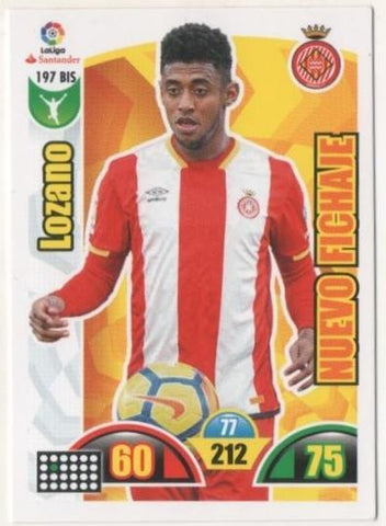 Cromo E00722: Album 2-Trading Car Game 2017-18, Lozano: Girona F.C. Delantero
